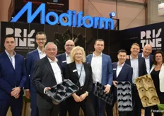 The Modiform sales team showing Some products from their pristine and Eco expert range.